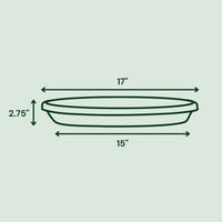 Блум 20-в Тера Кръгла пластмасова чиния - жива зелена