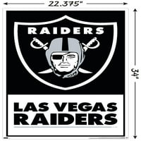 Las Vegas Raiders - Плакат за стена на лого, 22.375 34