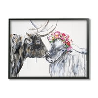 Ступел индустрии страна едър рогат добитък целувка абстрактни селски селскостопански животни Двойка, 11, дизайн от Камдон Крейънс