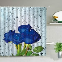 Цветна роза печат душ завеса комплект пеперуда цветна баня завеси водоустойчив плат домашен баня декор баня екрани