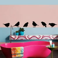 Домашен декор стенопис Постижим домашна стена Направи си винил птици Стикери за художествена стая декор декори летящи домашен
