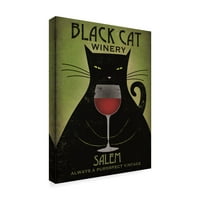 Платно изкуство на търговска марка „Черна котка винарна Салем“ от Райън Фаулър