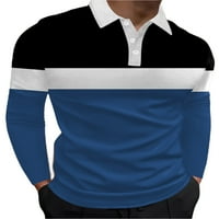 Мъжки луклум мъжки върхове ревера шия блуза с дълъг ръкав поло риза ежедневни тениски за тениски стил