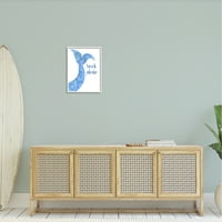 Ступел индустрии Плаж моля синя русалка опашка Мандала модел Живопис бяла рамка изкуство печат стена изкуство, дизайн от Джаки