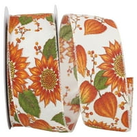 Хартия и плик Есен цвете панделка, Цвят: Оранжево и бяло, 2.5 в 20-ри, 1 пакет