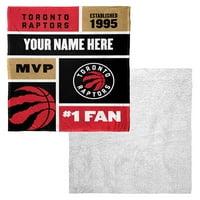 Торонто Раптърс НБА Цветен блок персонализирани коприна докосване Шерпа хвърлят одеяло