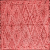 Ahgly Company Indoor Square Southwestern Red Country Rugs, 4 'квадрат