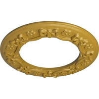 Екена мелница 1 4 од 1 2 ИД 7 8 п панделка с панделка таван медальон, ръчно рисувани преливащи се Златни