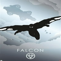 Marvel Heroic Silhouette - Falcon Wall Poster, 22.375 34