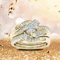 Jophufed Ring кръг Diamond Wedding Band годишнина подаръчни аксесоари за пръстени Размер Подаръци на клирънс