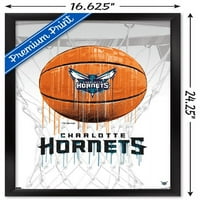 Шарлът Хорнетс-Стенен Плакат За Баскетболна Стена, 14.725 22.375