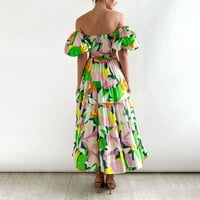 Миайилима летни рокли за жени жени Лятна флорална слънчева ръка