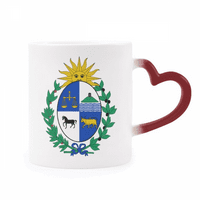 Уругвай Южна Америка Национална емблема, чувствителна към топлина чаша червен цвят смяна на каменни изделия чаша