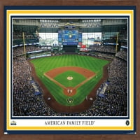 Милуоки Пивовари - Американски Семеен Полеви Плакат За Стена, 22.375 34 В Рамка