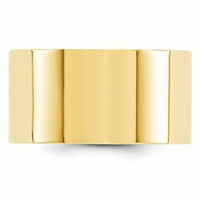 Primal Gold Karat Yellow Gold Standard Flat Comfort Fit Band Размер 8