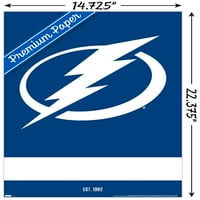 Tampa Bay Lightning - Плакат за стена на лого, 14.725 22.375