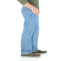 Мъжки и едри Мъжки П-форма за комфорт джинси с комфортна ластична лента