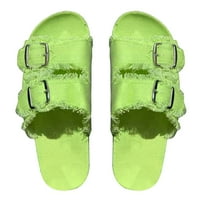 Hesroicy Women Double Buckle Eva Slide сандали с анти -скоба каучук за удобно износване на открито - чифт