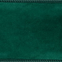Викерман 2.5 среднощно зелена велурена панделка