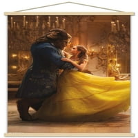 Disney Beauty and the Beast - емблематичен плакат за стена с дървена магнитна рамка, 22.375 34