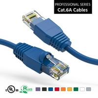 50 фута CAT6A UTP Ethernet Network Booted Cable Blue, Pack