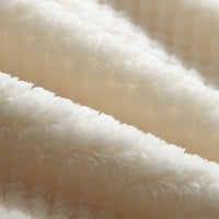 Шик домашен strasbourg от 1 части твърд цвят микро плюшено хвърляне на одеяло, 60, бежово