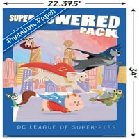 Филм на комикси DC League of Super Pets-Супер захранван плакат за стена, 22.375 34