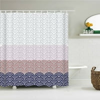 Геометрична отпечатана завеса за душ за баня с кука 3d мраморен шаблон шестоъгълни водоустойчиви полиестерни тъкани завеси за