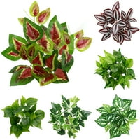 Leaftforme ясна текстура изкуствен лист безпадна пластмасова флорална подредба Симулация на растението домашен декор