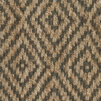 Естествено влакно от еморий геометричен килим за юта, естествено сиво, 8 '10'