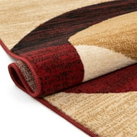 Добре изтъкана дулце бинго модерен геометрично червено 2'7 3'11 акцент заряд на зона за килим