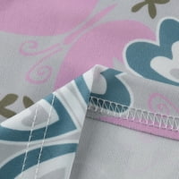 Дамски скраб върхове Просвет голям размер кръгла шия блуза графична щампи ежедневни тениски с дълъг ръкав свободни върхове на