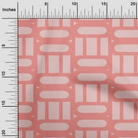 Oneoone памучен камбричен среден розов тъкан Геометрична тъкан за шиене на отпечатана занаятчийска тъкан край двора