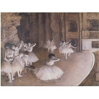 Запазена марка изобразително изкуство балетна репетиция 1874 платно изкуство от Едгар Дега