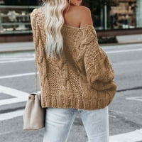 Homadles Нова модна жена есен и зимен пуловер- отпечатан размер на каки m