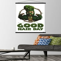 Marvel I Am Groot - Good Hair Day Poster с магнитна рамка, 22.375 34