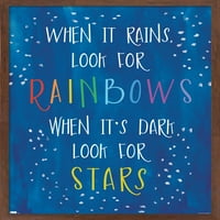 Ерин Кларк - Стенски плакат за дъжд с дървена магнитна рамка, 22.375 34