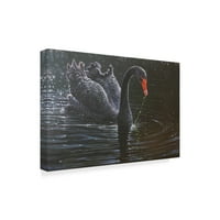 Изобразително изкуство 'черен лебед във вода' платно изкуство от Майкъл Джексън