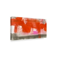 Търговска марка изобразително изкуство 'Червено, розово и сиво Ив' платно изкуство от Дженифър Голдбергер