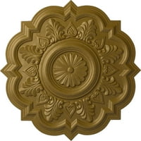Екена мелница 1 4 од 1 2 П Дерия таван медальон, ръчно рисувано злато