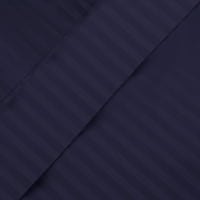 Египетски памук конец Брой ивица лист комплект, ЦАР, Тъмно синьо от по-горе