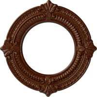 Екена Милуърк 1 8од 1 8 ИД 5 8 п Бенсън таван медальон, ръчно рисуван полиран махагон пращене