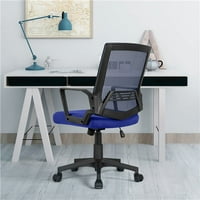 Лесен Мода средата обратно окото офис стол ергономичен компютър стол, комплект от 2, синьо