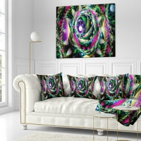 Дизайнарт цветна екзотична водовъртеж цвете - флорална възглавница за хвърляне-16х16