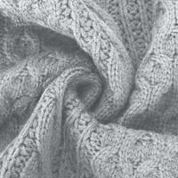 Chiccall дамски дълъг ръкав твърд цвят v върхове на шията Небрежни разхлабени пуловери на клирънс