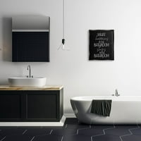 Ступел индустрии какво се случва в банята графично изкуство струя черно плаваща рамка платно печат стена изкуство, дизайн от Лил Рю