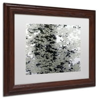 Търговска марка изобразително изкуство блато абстрактно платно изкуство от Курт Шафър, бял мат, дърво рамка