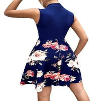 Хаит бохо рокли за жени флорални принт без ръкави мини рокля хавайски летен плажен празник Boho Swing Tank рокли