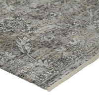 Мелмас Реколта пространство боядисани килим, камък сив, 2 фута-8 инча 10 фута, бегач