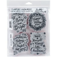 Tim Holtz Cling Stamps 7 x8.5 Doodle Поздрави 1